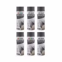 اسپری رنگ گرانیت قهوه ای دوپلی کالر مدل Granite look حجم 400 میلی لیتر مجموعه 6 عددی