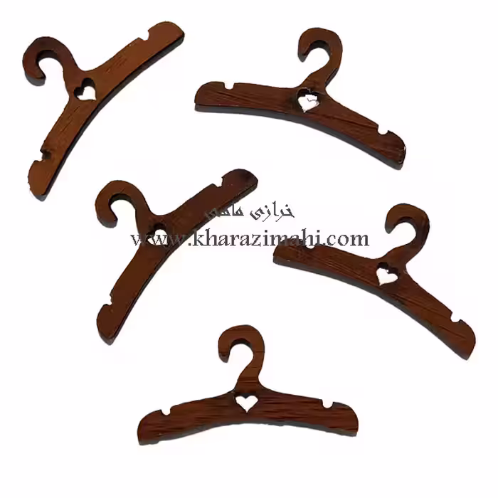 چوب لباسی مینیاتوری چوبی طرح قلب کد 2