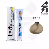رنگ مو لیدی کالر Lady color شماره FA.14 حجم 100 میلی لیتر رنگ شیر نسکافه