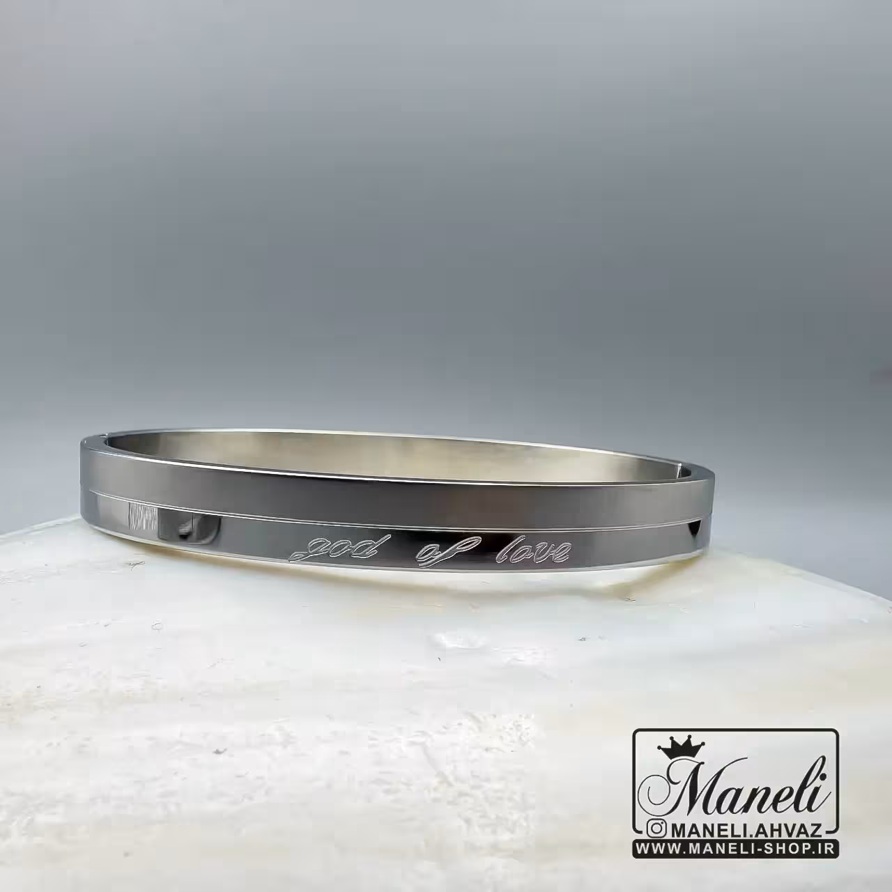 دستبندو بنگل اسپرت استیل نقره ای|14040591