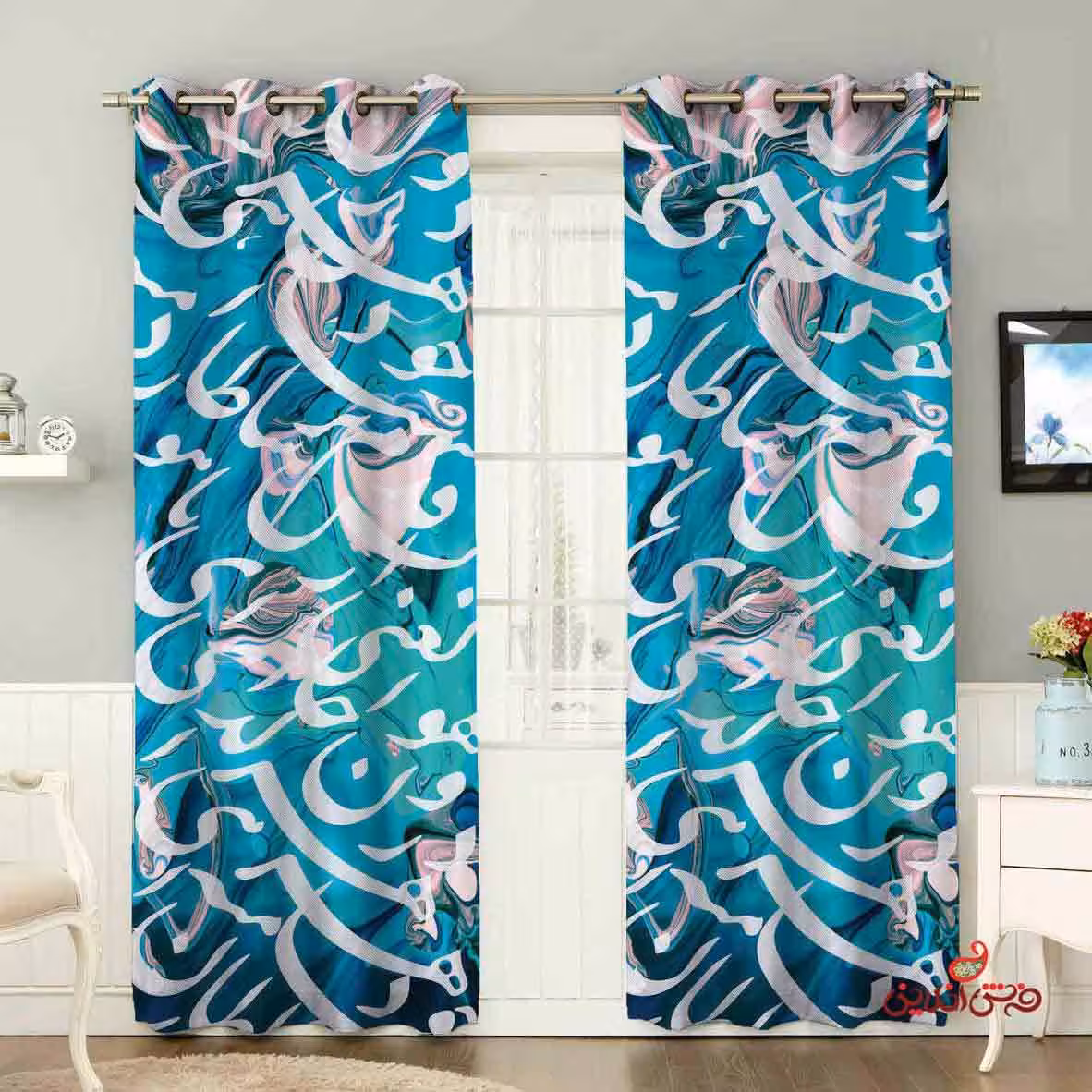 پرده2عددی نستعلیق سنتی کد 2132