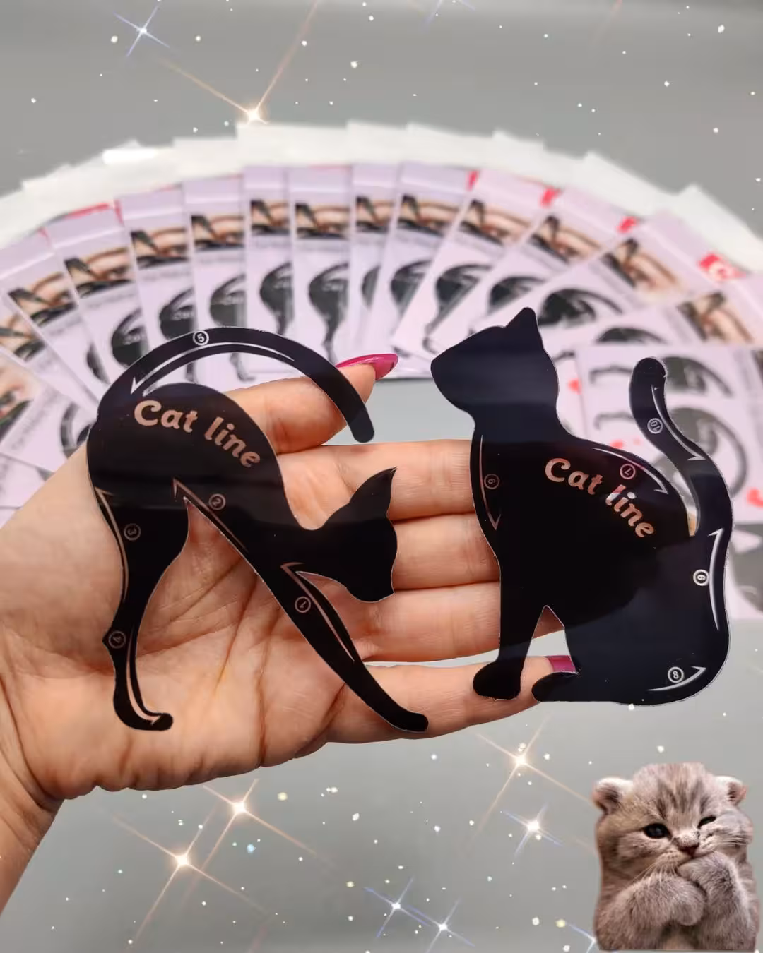 شابلون خط چشم مدل گربه ای