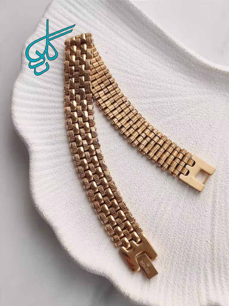 خرید دستبند استیل رولکس طول 21 سانتیمتر و پهنای 13 میلیمتر کیفیت عالی رنگ ثابت کد 1216713 - ردگل