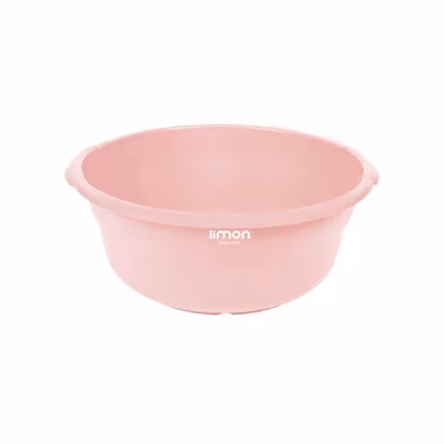 لگن گرد صورتی پاستیلی لیمون سایز 2