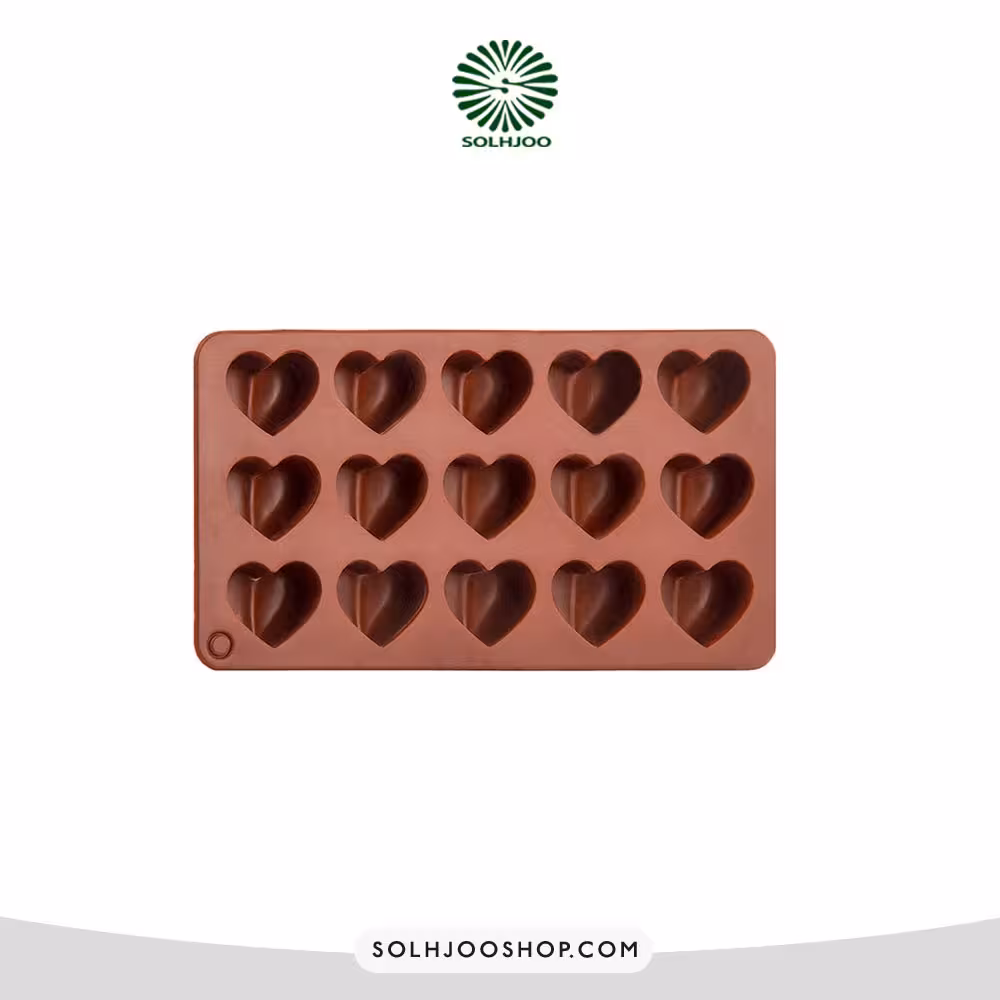 قالب سیلیکونی شکلات 15 خانه قلب