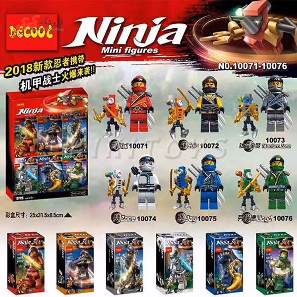 لگو مینی فیگور نینجاگو دکول 10071-10076 DECOOL