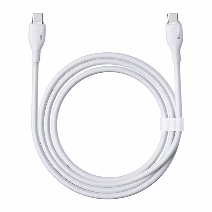 کابل شارژ سریع بیسوس مدل Pudding Type-C به Type-C طول 2 متر توان 100 وات