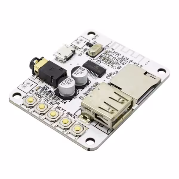 ماژول گیرنده بلوتوث صوتی TEL0108 با قابلیت پخش آهنگ از USB و MCRO SD