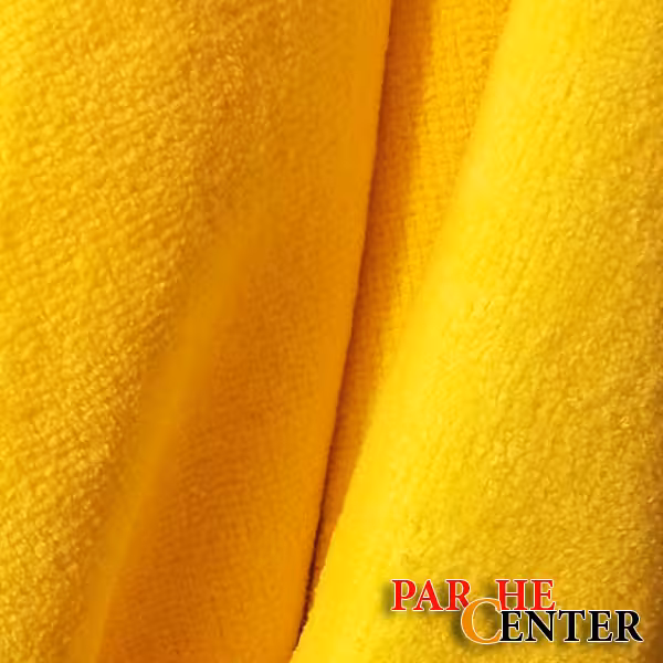 پارچه حوله ای زرد عرض 150