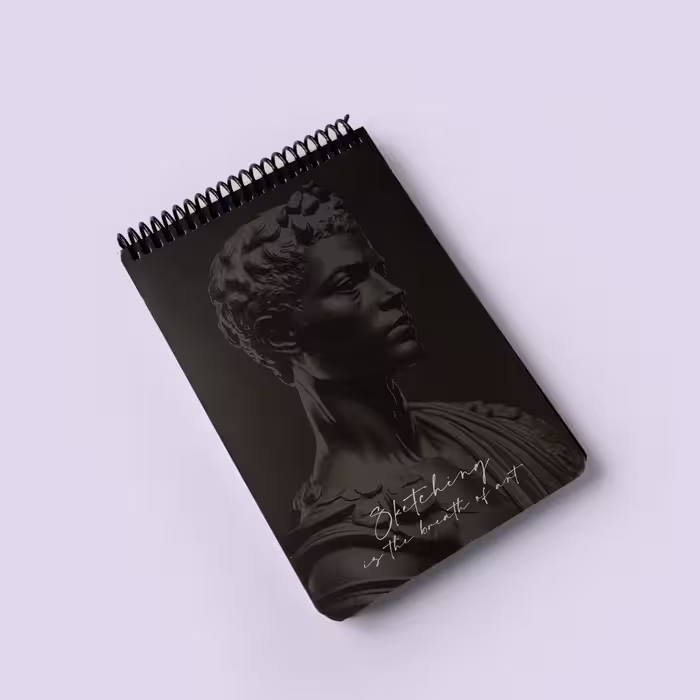 دفتر طراحی آ5 سیم از بالا سری Roman دات نوت (dotnote)