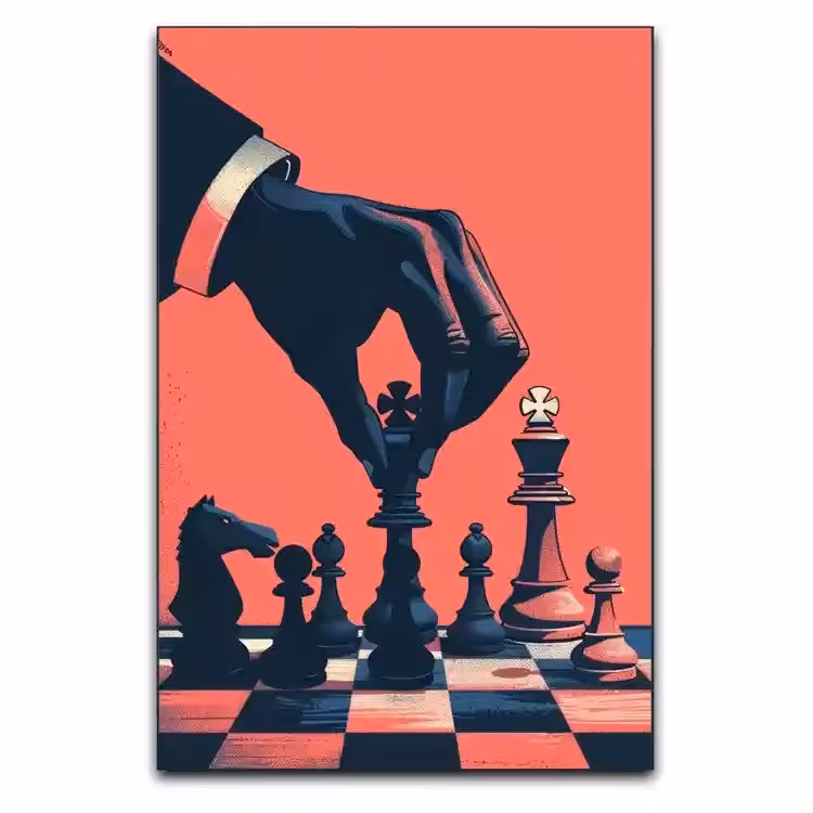 تابلو مفهومی و هنری شطرنج