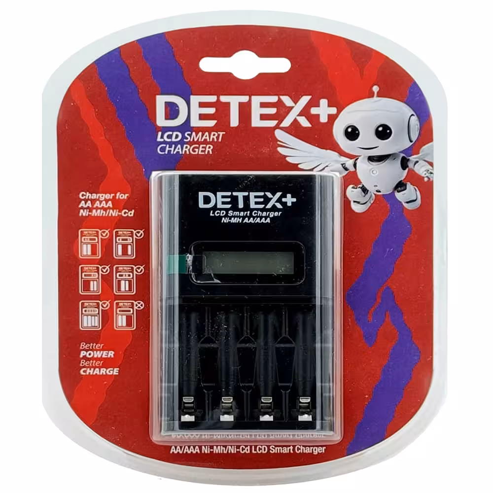 شارژر هوشمند باتري DETEX  C04 LCD