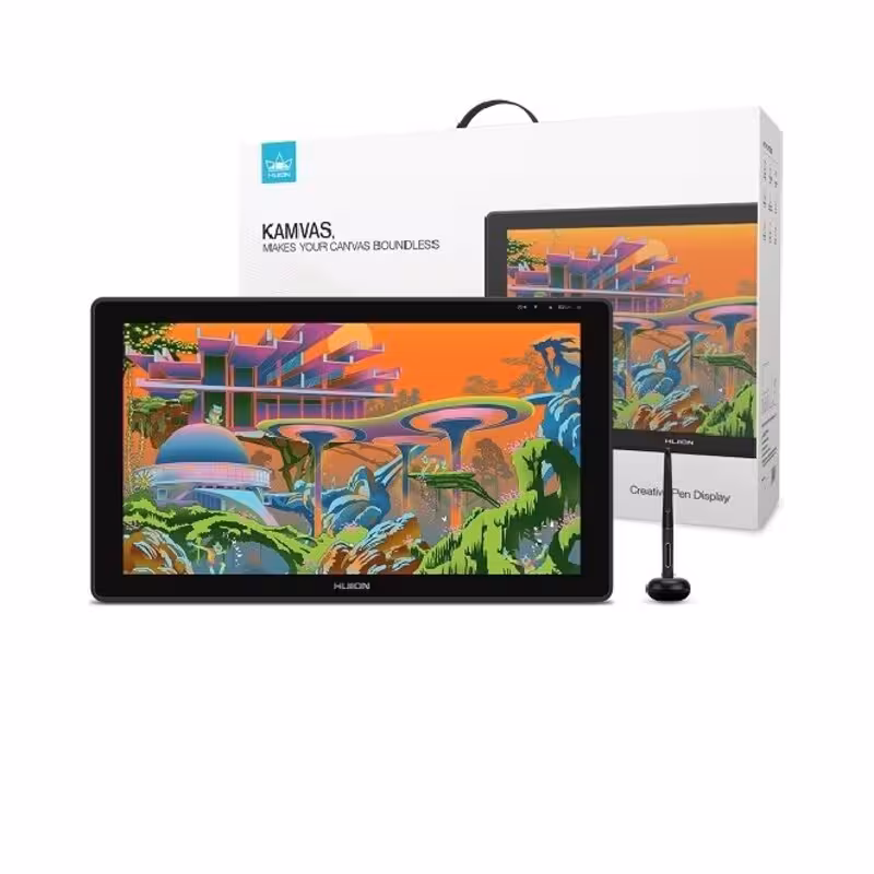 قلم نوری و مانیتور طراحی هویون Huion Kamvas 22 Plus ابعاد 546x323x26.7 mm