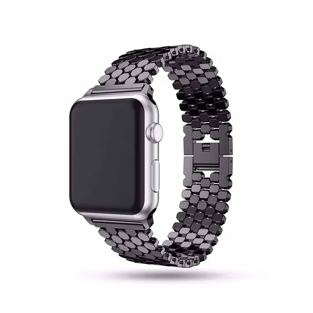بند اپل واچ فلزی طرح لانه زنبوری - تمامی سایزها - رنگ بندی