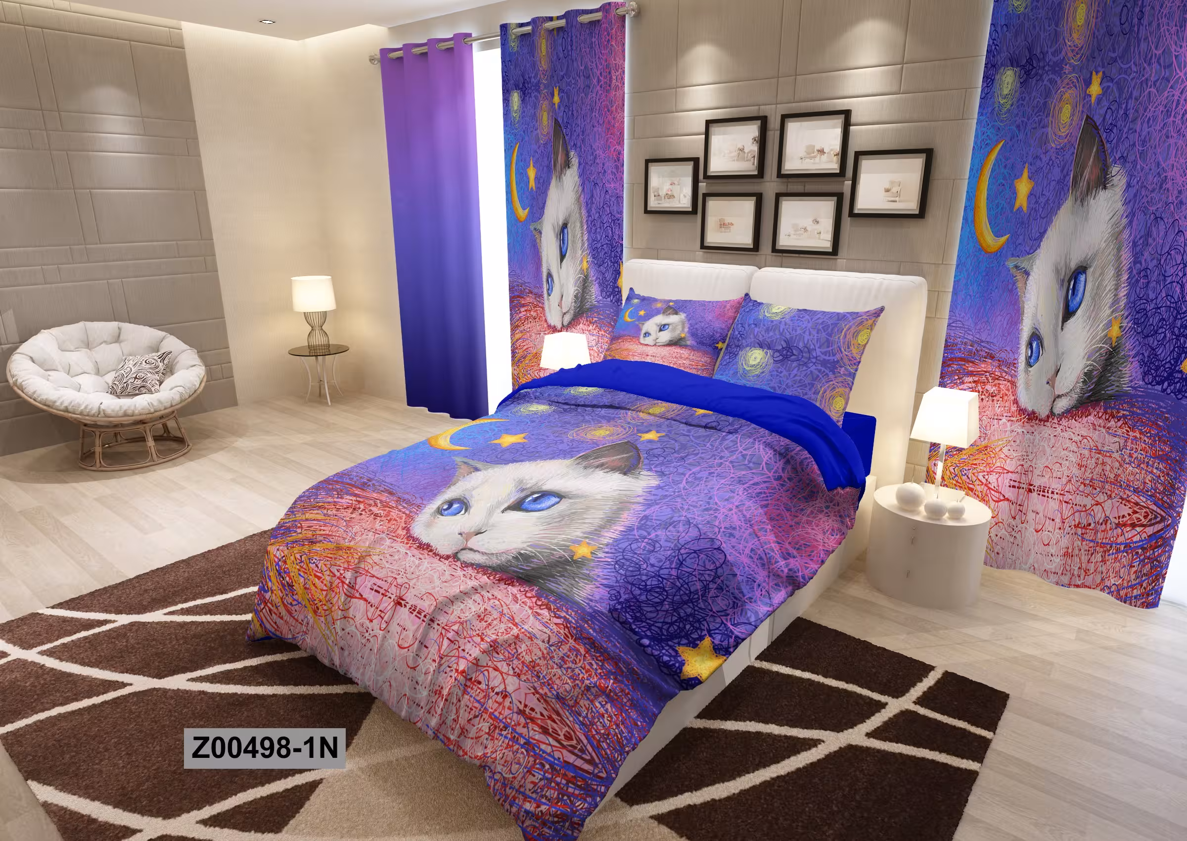 لحاف روتختی تنسل سه بعدی (3D) کالای خواب متین کد 498