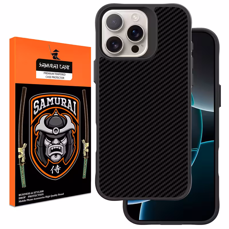 کاور سامورایی مدل Carbon Fiber مناسب برای گوشی موبایل اپل iPhone 16 Pro | کالا مکس