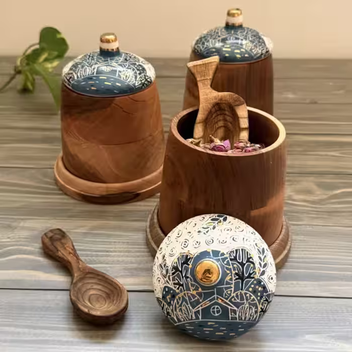 پاسماوری مخروطی چوبی مهر سایز بزرگ طرح 2