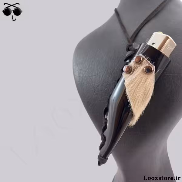 جا فندکی چرمی براق پشمی جذاب