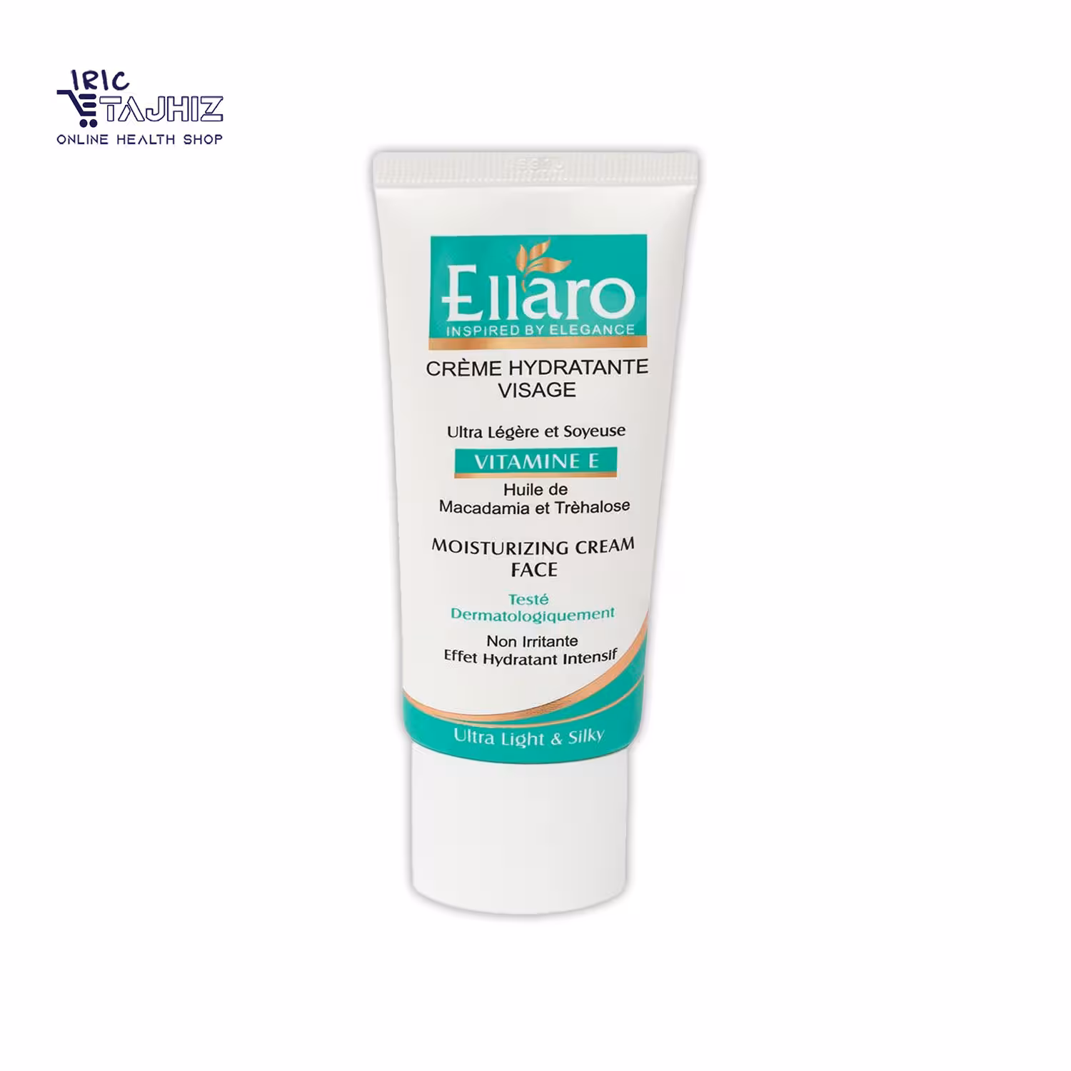 کرم مرطوب کننده ویتامین E الارو Ellaro حجم 50 میلی لیتر