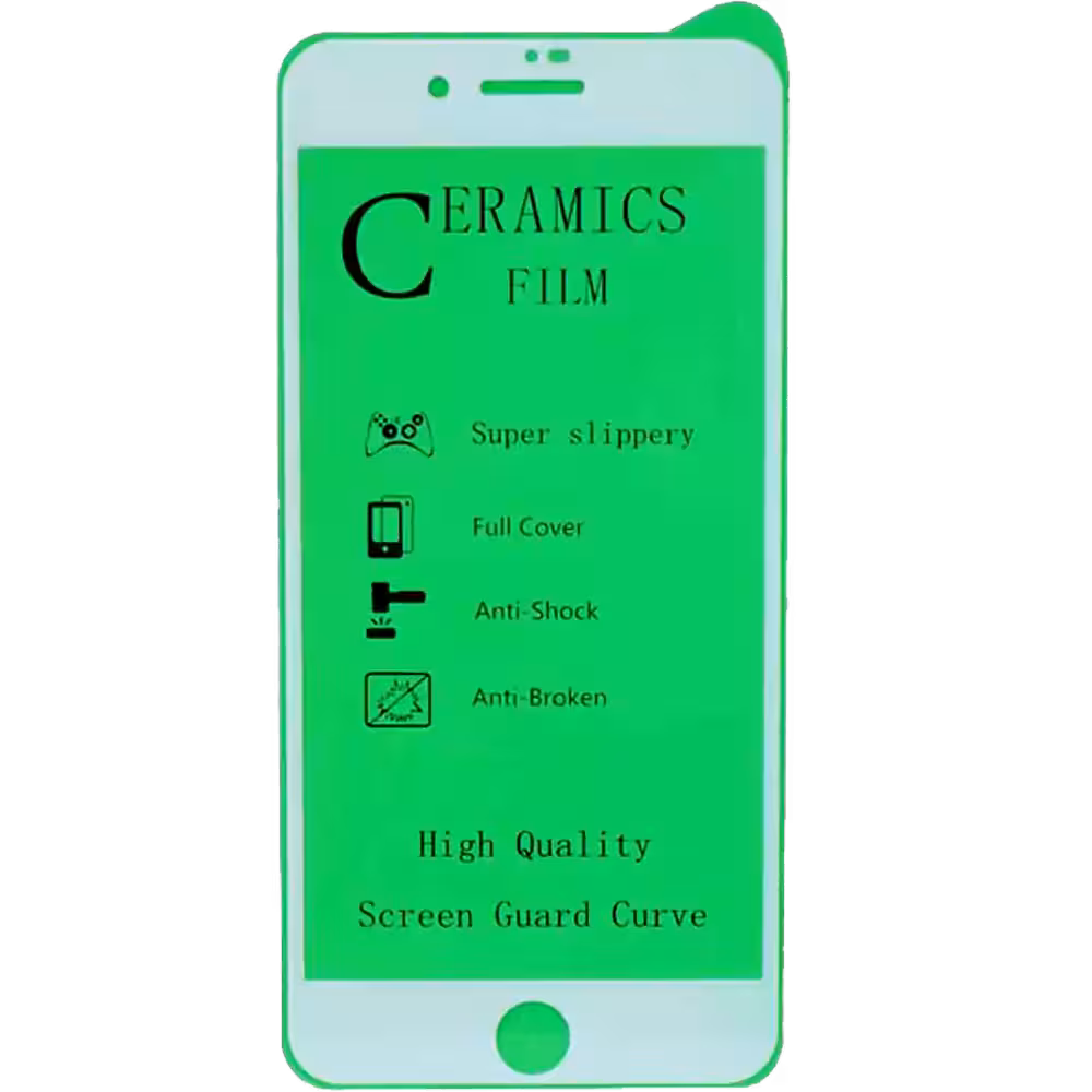 محافظ صفحه نمایش مدل سرامیک شفاف مناسب برای گوشی موبایل اپل iPhone 6 Plus / 6s Plus رنگ سفید