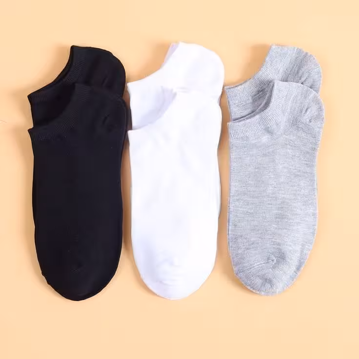 پک 3 عددی جوراب مچی در 3 رنگ مشکی طوشی سفید اسپرت فری سایز