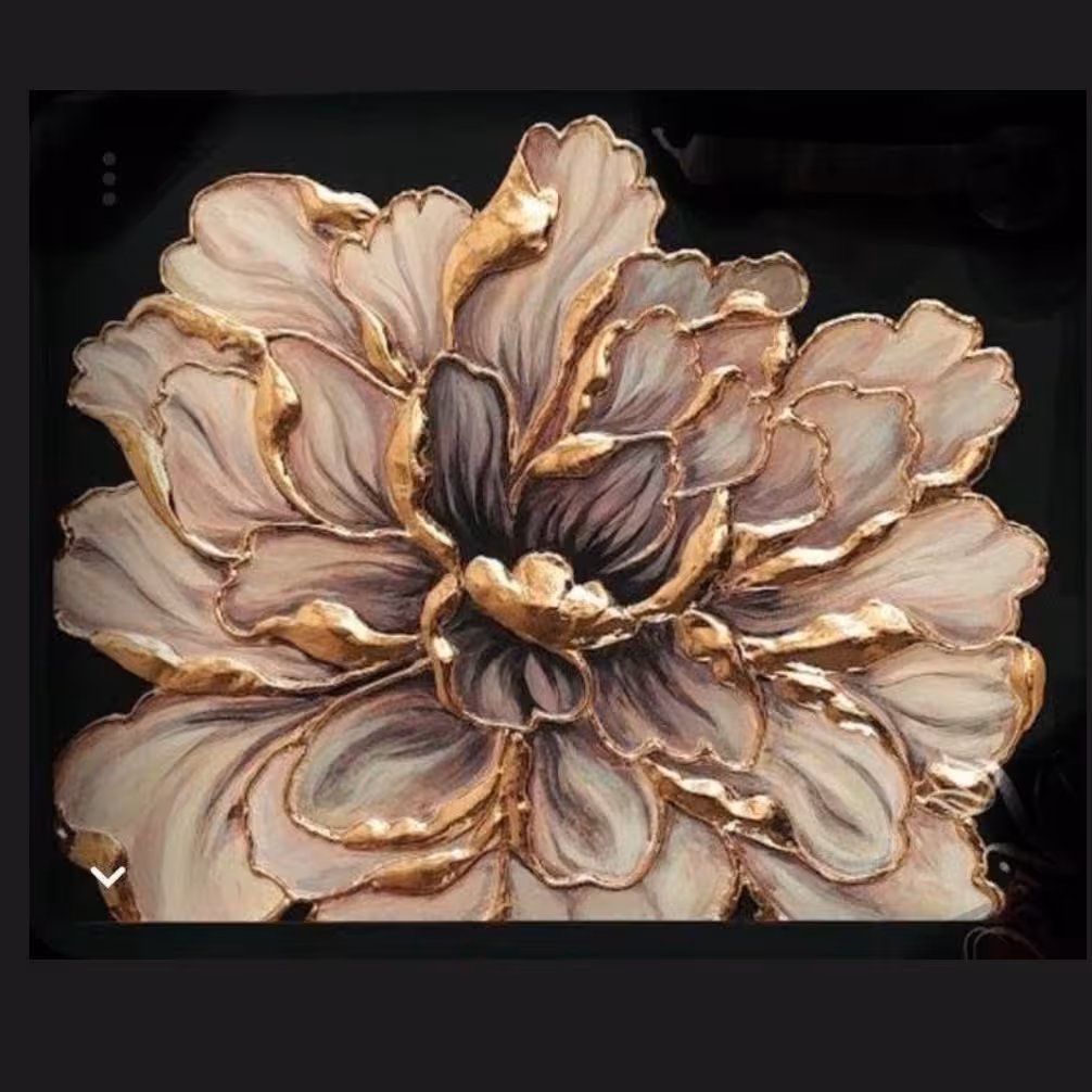 تابلو نقاشی گل برجسته دکوراتیو