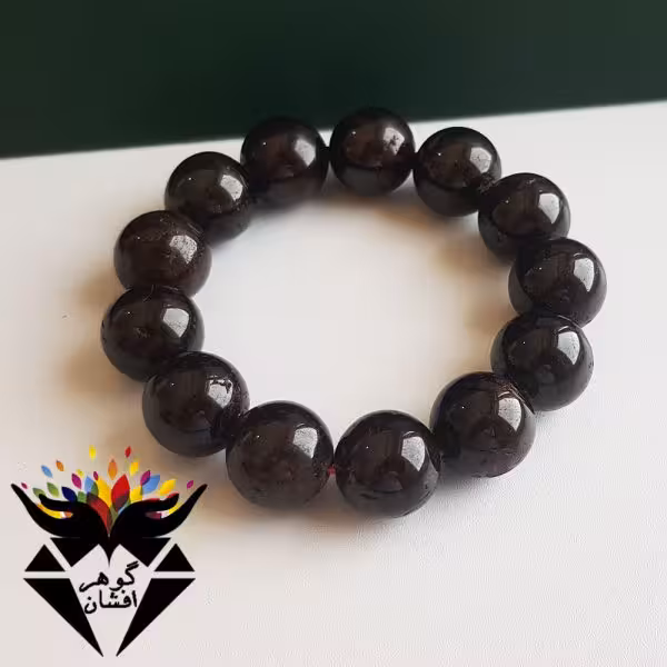 دستبند یاقوت گارنت اصل درشت D4027