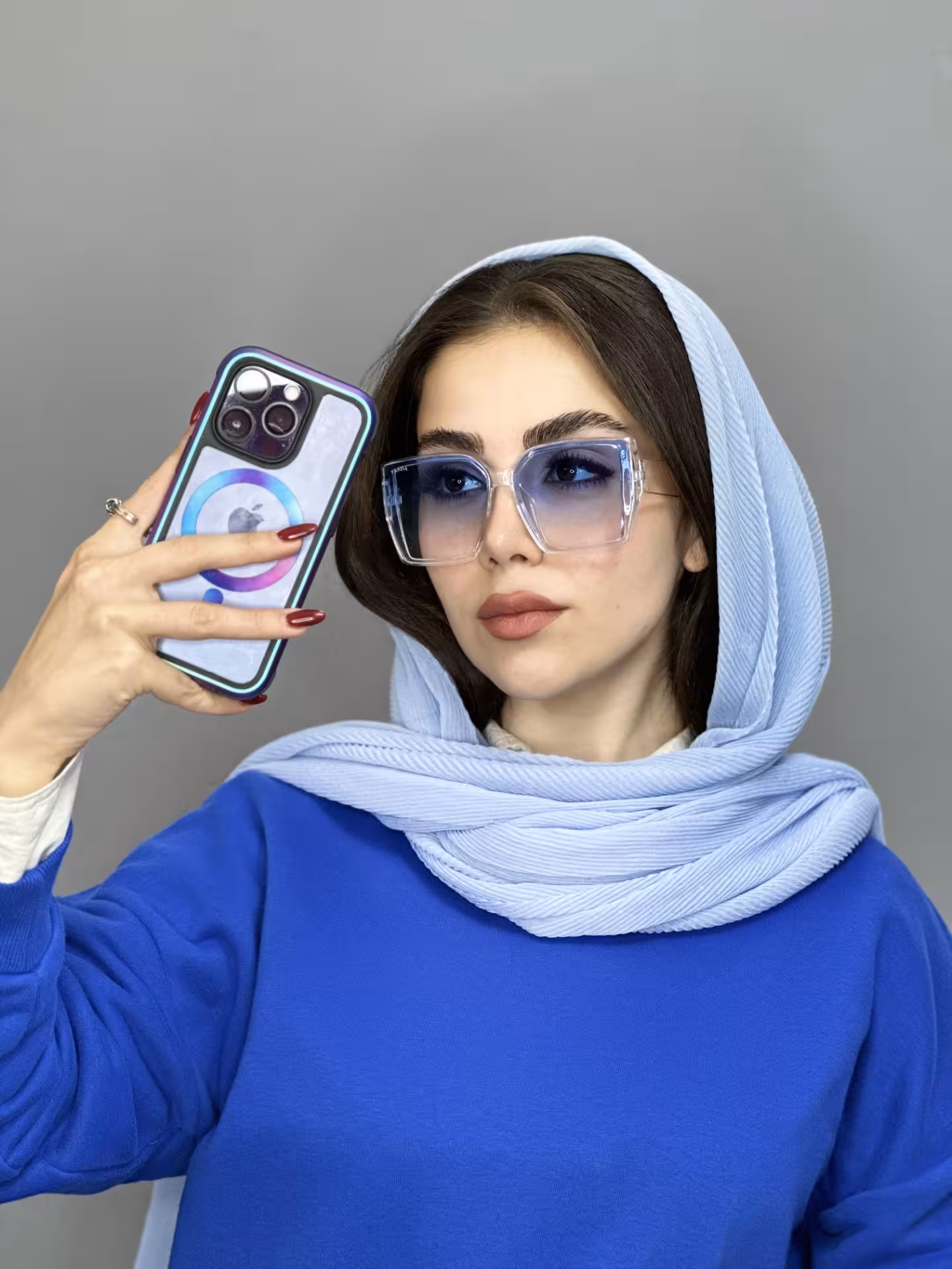 عینک آفتابی اورجینال PRADA پرادا زنانه باکیفیت آبی یخی یووی 400