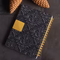 دفتر یادداشت طرح مشکی گل