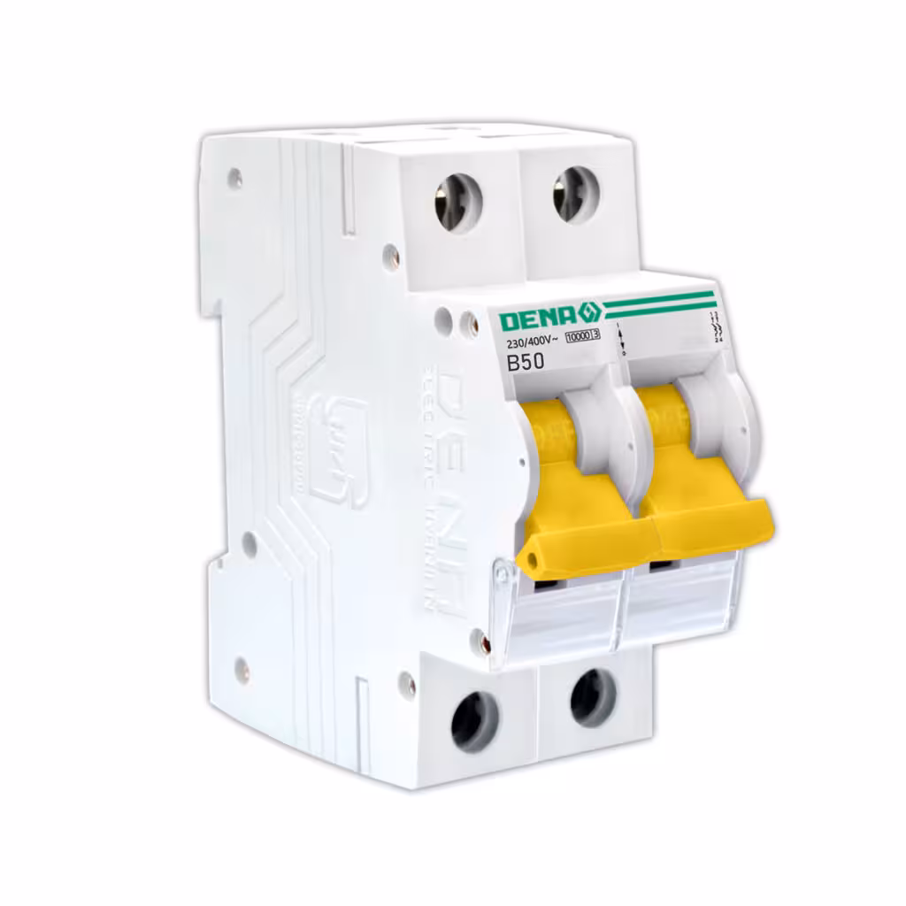 فیوز مینیاتوری دو پل 50 آمپر دنا الکتریک مدل B50-10K-2P