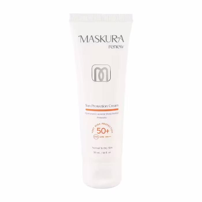 کرم ضد آفتاب بی رنگ SPF50 پوست خشک ماسکورا