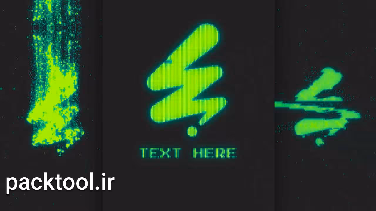 دانلود پروژه آماده افترافکت لوگو موشن با افکت پیکسلی Pixel Glitch Logo - پک تول
