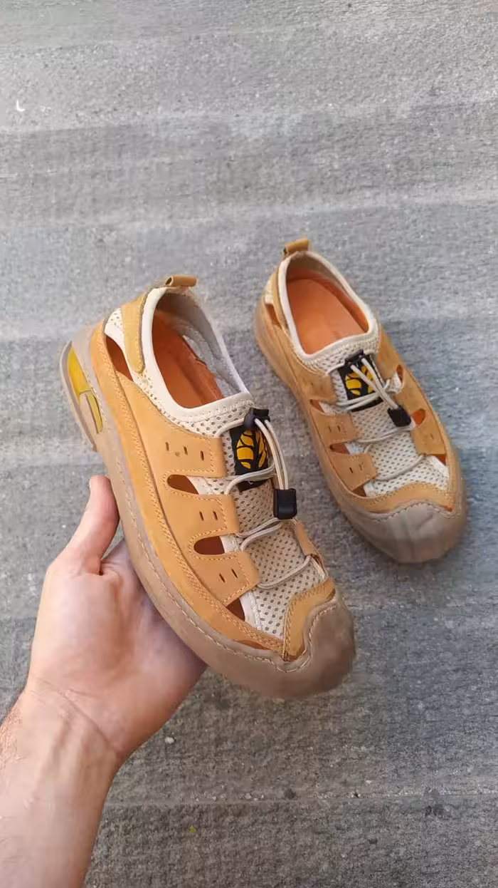 کفش مردانه طبی تابستانی تمام چرم کد 2687