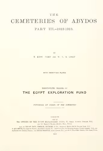 خرید و دانلود نسخه کامل کتاب The Cemeteries of Abydos, 1912-1913