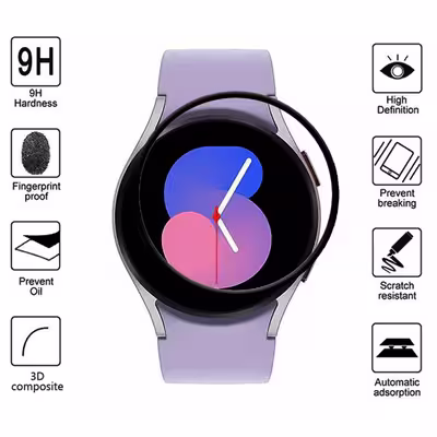 محافظ صفحه نمایش گودزیلا مدل G-PMMA مناسب برای ساعت هوشمند سامسونگ Watch 5 44mm بسته 2 عددی