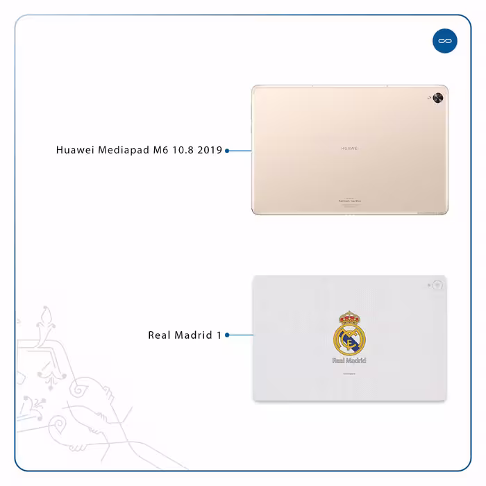 برچسب پوششی ماهوت مدل Real-Madrid مناسب برای تبلت هوآوی Mediapad M6 10.8 2019