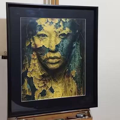 تابلو نقاشی مدادرنگی مدل درخت زندگی