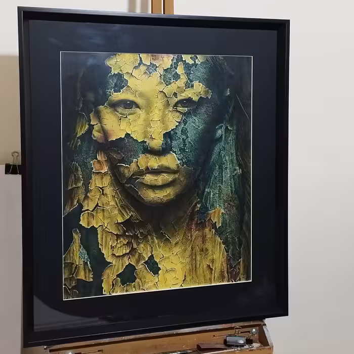 تابلو نقاشی مدادرنگی مدل درخت زندگی