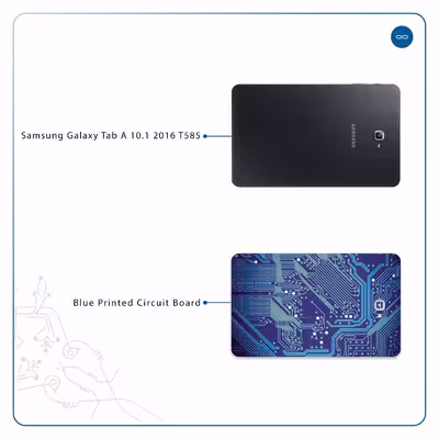 برچسب پوششی ماهوت مدل Blue Printed Circuit Board مناسب برای تبلت سامسونگ Galaxy Tab A 10.1 2016 T585