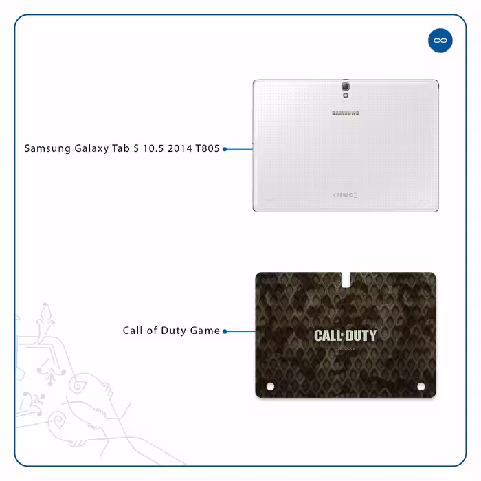 برچسب پوششی ماهوت مدل Call-of-Duty-Game مناسب برای تبلت سامسونگ Galaxy Tab S 10.5 2014 T805