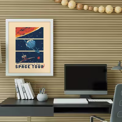 تابلو مدل دکوراتیو طرح فضا Space Tour کد 669