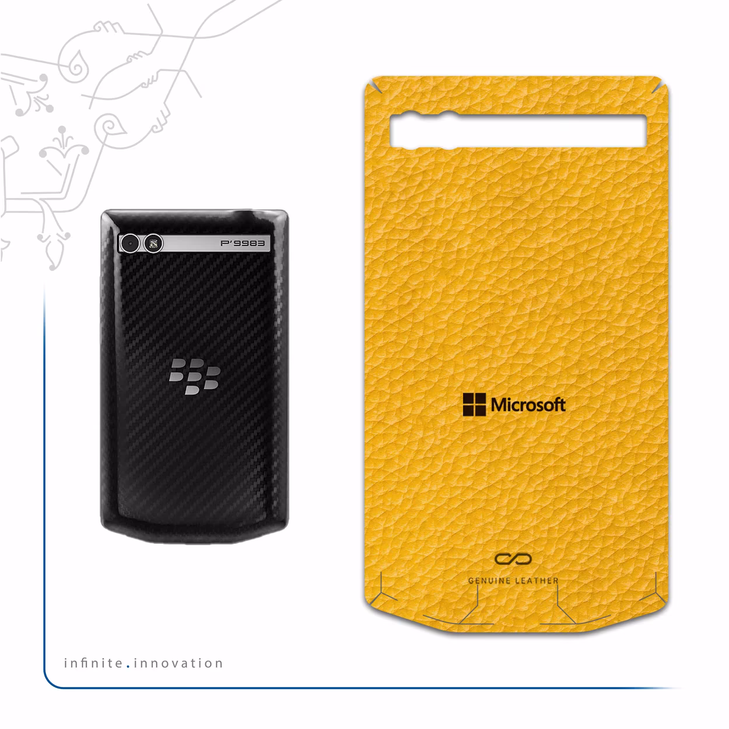 برچسب پوششی ماهوت مدل ML-MCRSFT مناسب برای گوشی موبایل بلک بری P9983