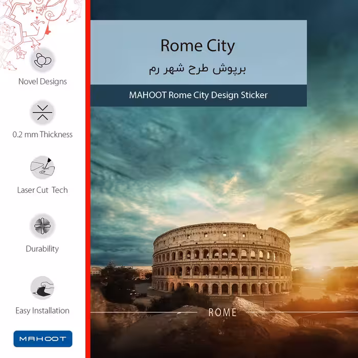 برچسب پوششی ماهوت مدل Rome City مناسب برای گوشی موبایل سونی Xperia X