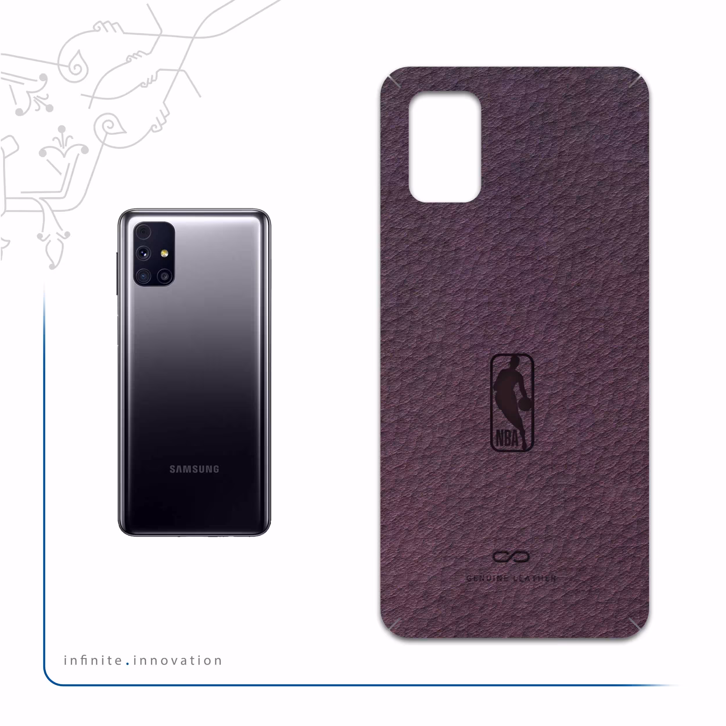برچسب پوششی ماهوت مدل PL-NBA مناسب برای گوشی موبایل سامسونگ Galaxy M31S