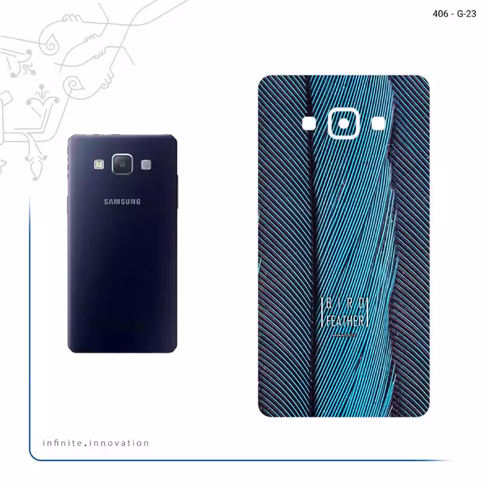 برچسب پوششی ماهوت مدل Turquoise feathers مناسب برای گوشی موبایل سامسونگ Galaxy A7 2015