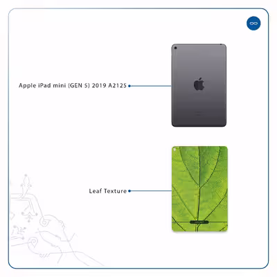 برچسب پوششی ماهوت مدل Leaf-Texture مناسب برای تبلت اپل iPad mini (GEN 5) 2019 A2125