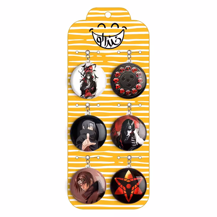 جاکلیدی خندالو مدل انیمه ناروتو شارینگان کد 382A مجموعه 6 عددی