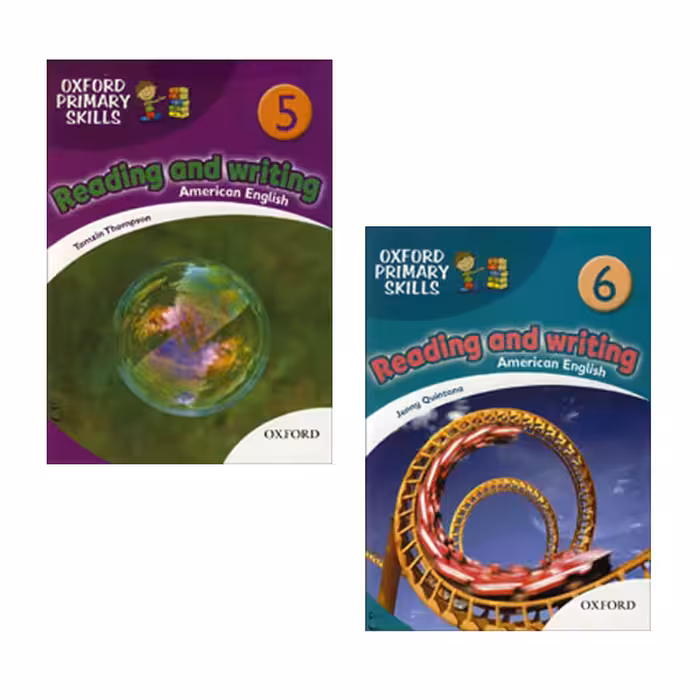 کتاب Oxford Primary Skills Reading and Writing 5_6 اثر جمعی از نویسندگان انتشارات ابداع 2 جلدی 