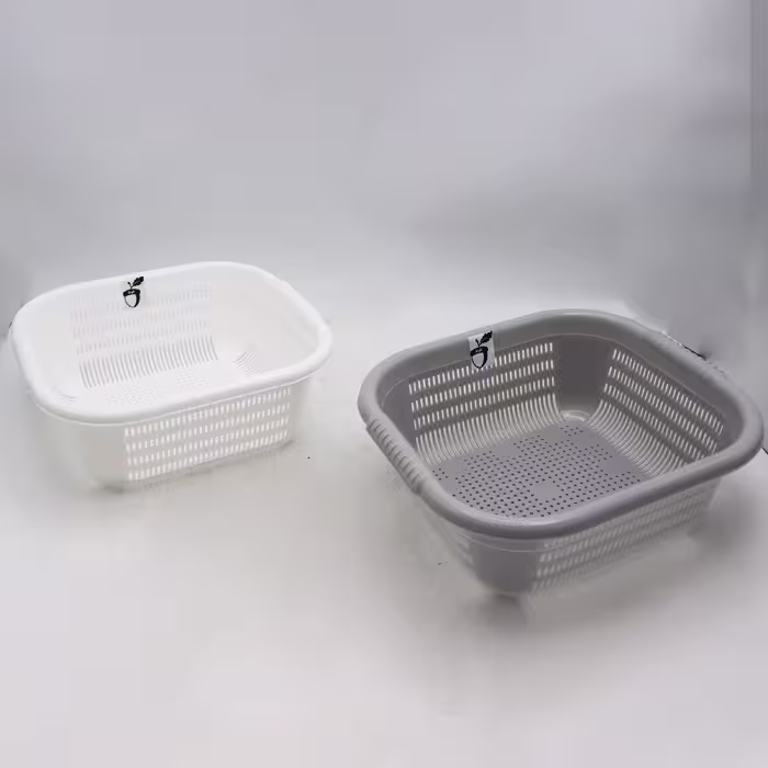 آبکش و لگن مدل بلوط کد YPK-T38-26x24CM بسته 2 عددی