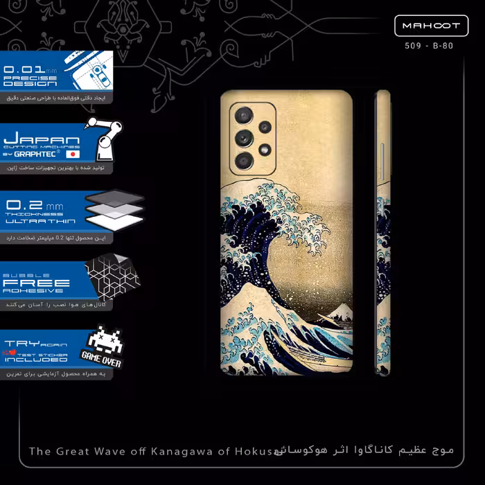 برچسب پوششی ماهوت مدل The Great Wave off Kanagawa of Hokusai-FullSkin مناسب برای گوشی موبایل سامسونگ Galaxy A52s 5G